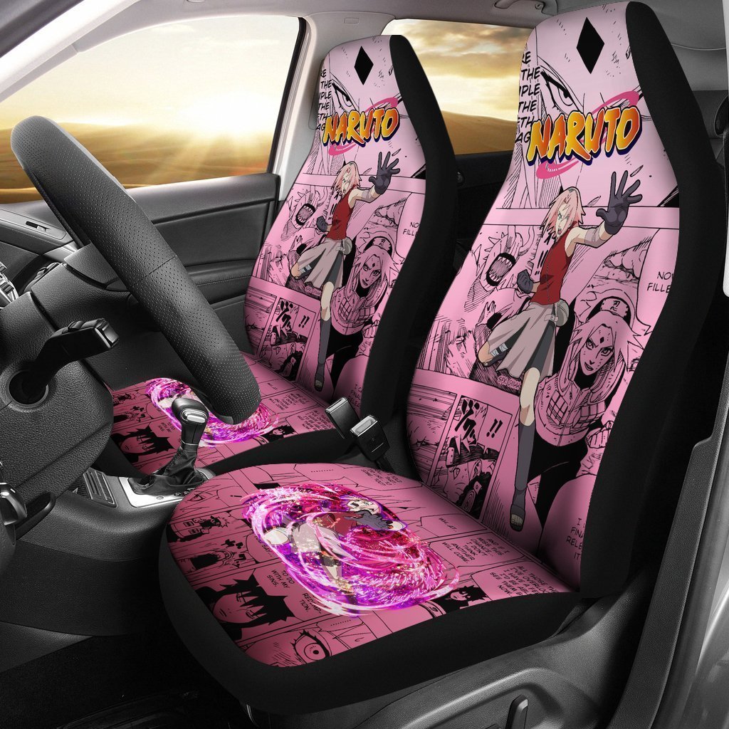 Sakura Jutsu Car Seat Covers Custom Manga Anime Car Accessories - Gearcarcover - 1