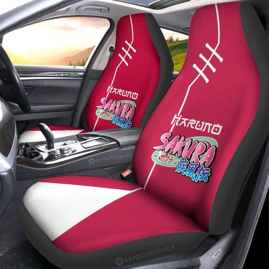 Sakura Uniform Car Seat Covers Custom Anime Car Interior Accessories - Gearcarcover - 2