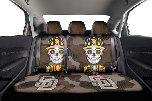 San Diego Padres Car Back Seat Covers Skull Theme Collection - Gearcarcover - 2