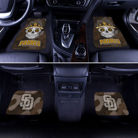 San Diego Padres Car Floor Mats Skull Theme Collection - Gearcarcover - 2