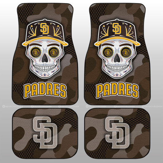 San Diego Padres Car Floor Mats Skull Theme Collection - Gearcarcover - 1