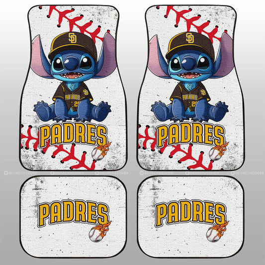 San Diego Padres Car Floor Mats Stitch Theme Collection - Gearcarcover - 1