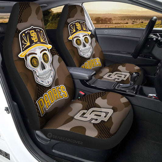 San Diego Padres Car Seat Covers Skull Theme Collection - Gearcarcover - 2