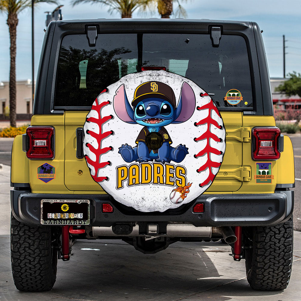 San Diego Padres Spare Tire Covers Camera Hole Stitch Theme Collection - Gearcarcover - 3