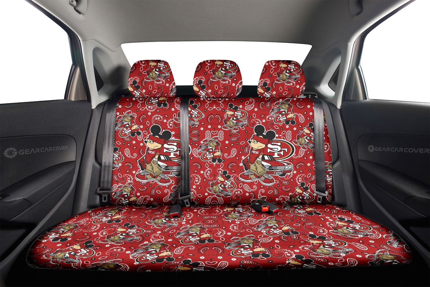 San Francisco 49ers Car Back Seat Covers Cartoon Theme Collection - Gearcarcover - 2