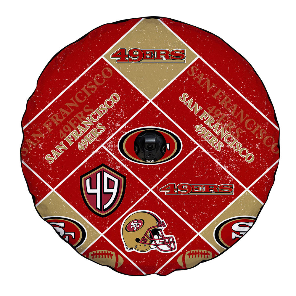 San Francisco 49ers Spare Tire Covers Camera Hole Sporty Team Collection - Gearcarcover - 4