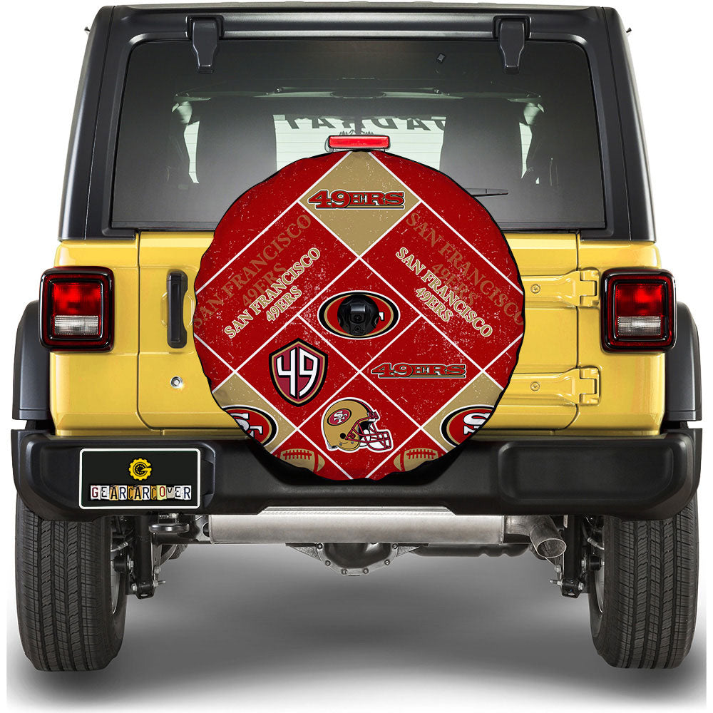 San Francisco 49ers Spare Tire Covers Camera Hole Sporty Team Collection - Gearcarcover - 1