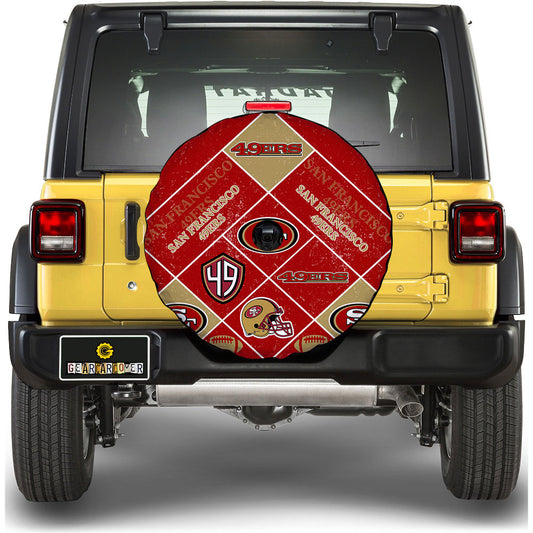 San Francisco 49ers Spare Tire Covers Camera Hole Sporty Team Collection - Gearcarcover - 1