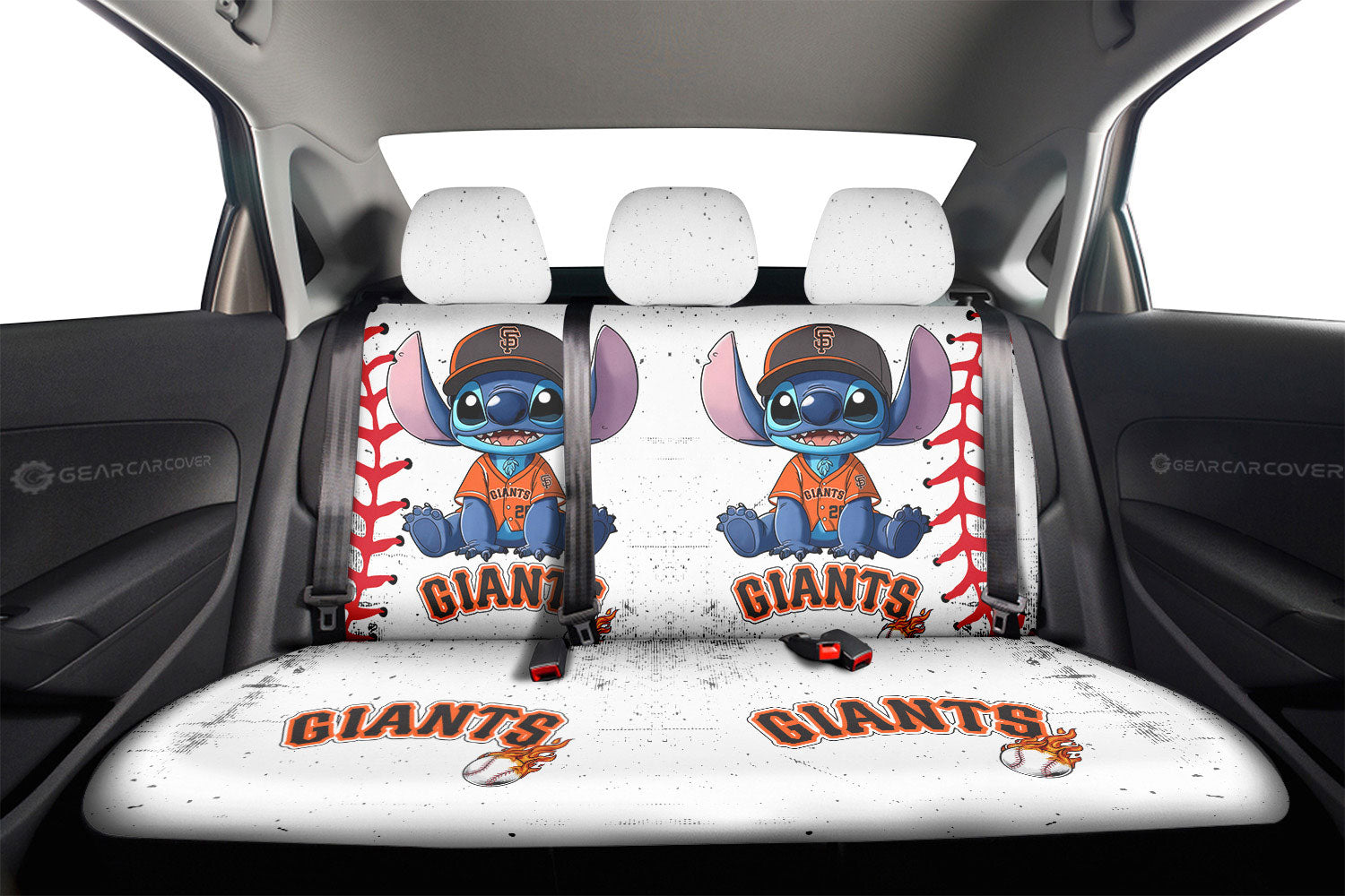 San Francisco Giants Car Back Seat Covers Stitch Theme Collection - Gearcarcover - 2