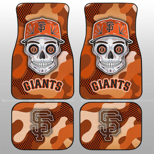 San Francisco Giants Car Floor Mats Skull Theme Collection - Gearcarcover - 1