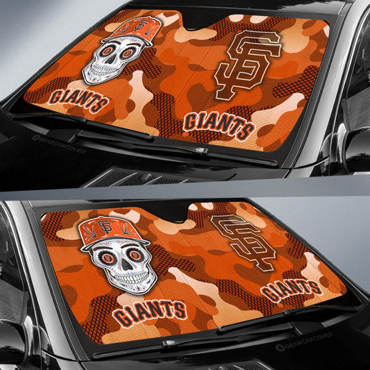 San Francisco Giants Car Sunshade Skull Theme Collection - Gearcarcover - 2