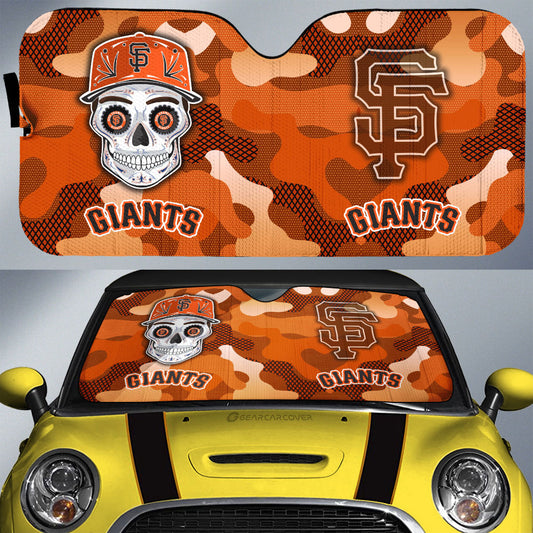 San Francisco Giants Car Sunshade Skull Theme Collection - Gearcarcover - 1