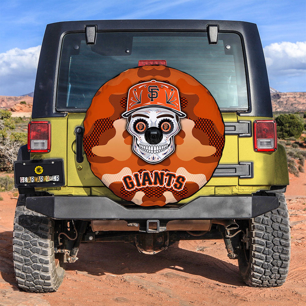 San Francisco Giants Spare Tire Covers Camera Hole Skull Theme Collection - Gearcarcover - 3