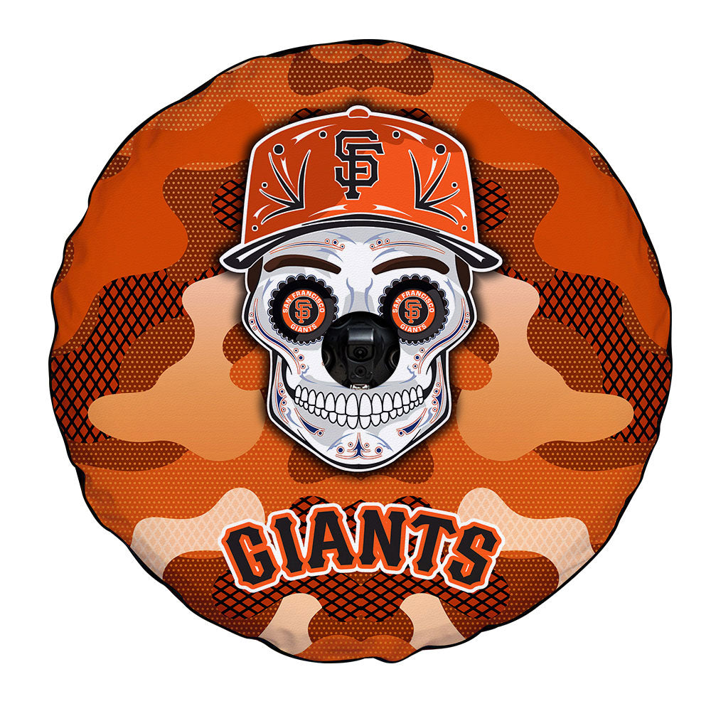San Francisco Giants Spare Tire Covers Camera Hole Skull Theme Collection - Gearcarcover - 4