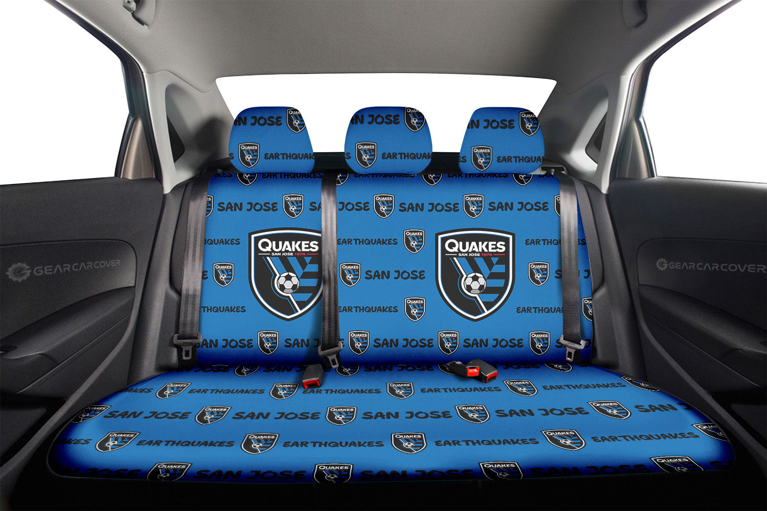 San Jose Earthquakes Car Back Seat Covers Sporty Team Collection - Gearcarcover - 2