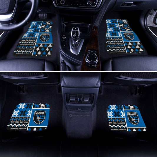 San Jose Earthquakes Car Floor Mats Custom Ugly Style Car Accessories - Gearcarcover - 2