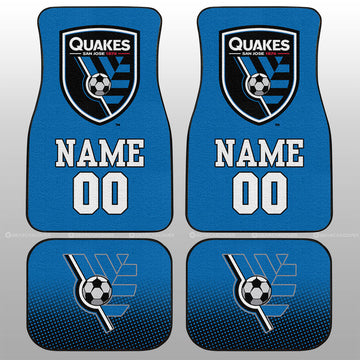 San Jose Earthquakes Car Floor Mats Sporty Team Collection - Gearcarcover - 1