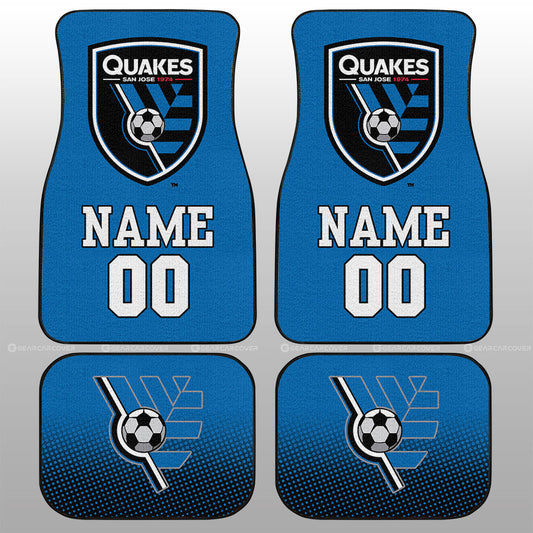San Jose Earthquakes Car Floor Mats Sporty Team Collection - Gearcarcover - 1