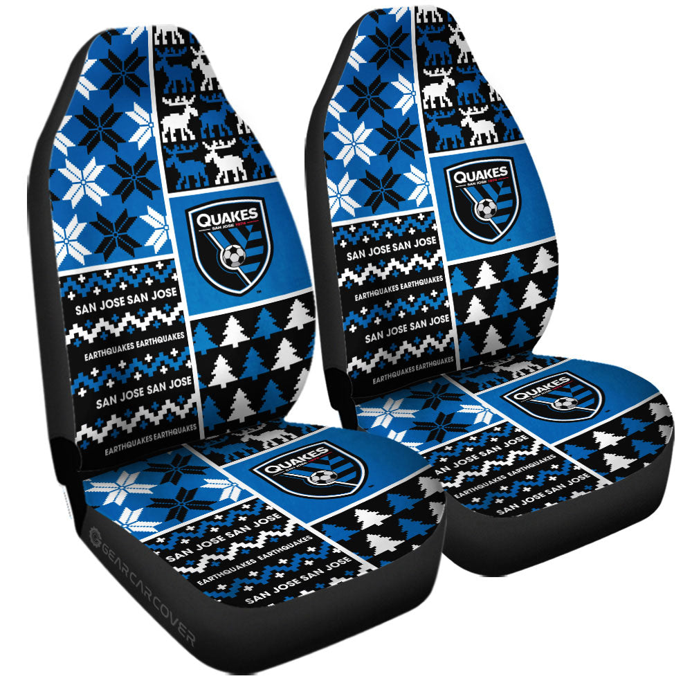 San Jose Earthquakes Car Seat Covers Custom Ugly Style Car Accessories - Gearcarcover - 3