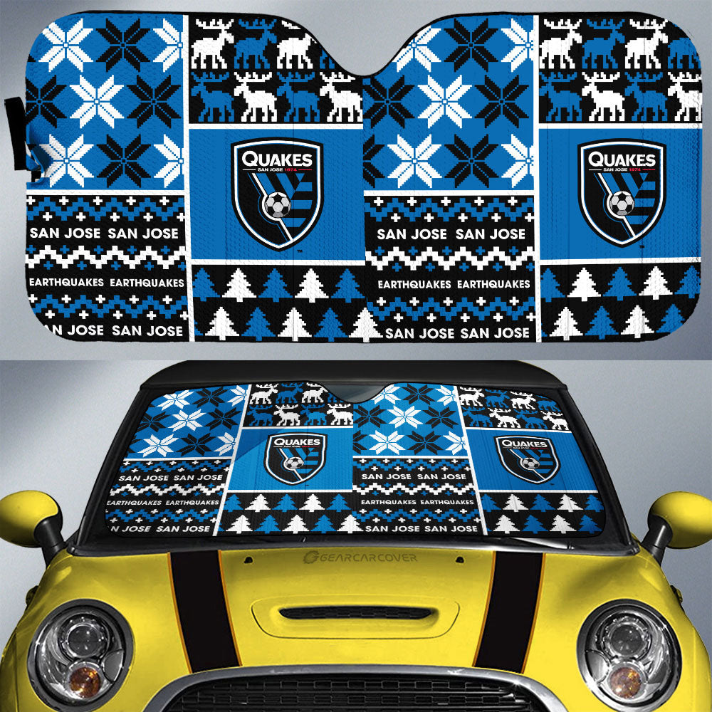 San Jose Earthquakes Car Sunshade Custom Ugly Style Car Accessories - Gearcarcover - 1