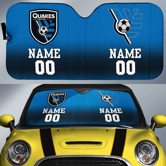 San Jose Earthquakes Car Sunshade Sporty Team Collection - Gearcarcover - 1