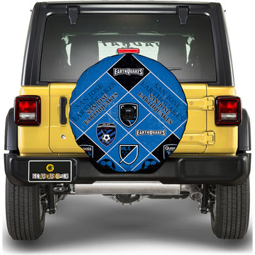 San Jose Earthquakes Spare Tire Covers Camera Hole Sporty Team Collection - Gearcarcover - 1