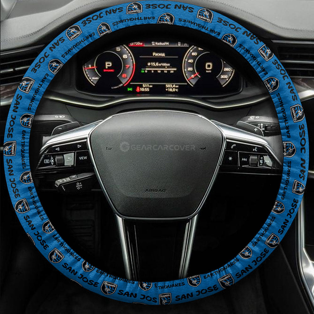 San Jose Earthquakes Steering Wheel Cover Sporty Team Collection - Gearcarcover - 3