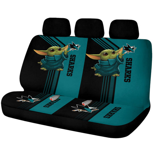 San Jose Sharks Car Back Seat Covers Custom Car Accessories - Gearcarcover - 1