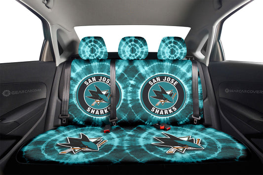 San Jose Sharks Car Back Seat Covers Custom Tie Dye Car Accessories - Gearcarcover - 2