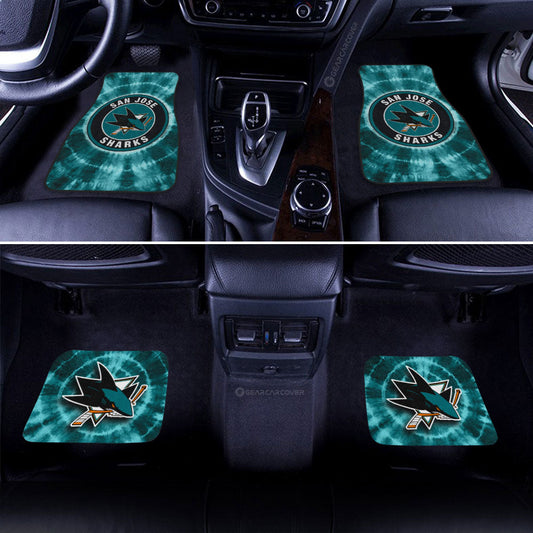 San Jose Sharks Car Floor Mats Custom Tie Dye Car Accessories - Gearcarcover - 2