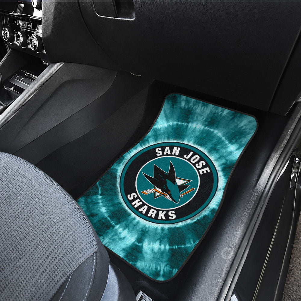 San Jose Sharks Car Floor Mats Custom Tie Dye Car Accessories - Gearcarcover - 3