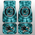 San Jose Sharks Car Floor Mats Custom Tie Dye Car Accessories - Gearcarcover - 1