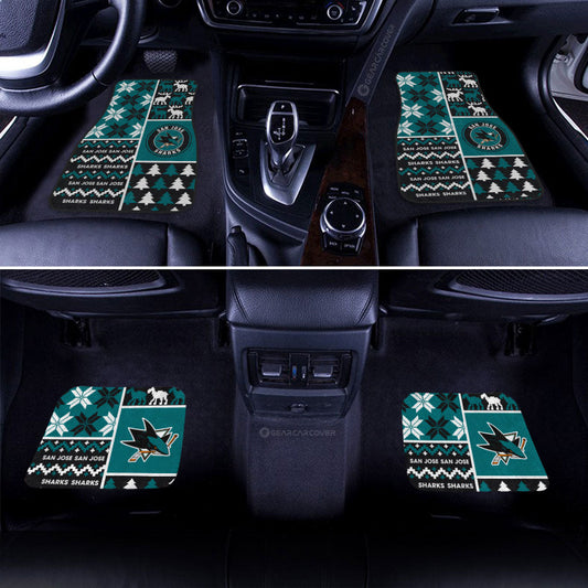 San Jose Sharks Car Floor Mats Custom Ugly Style Car Accessories - Gearcarcover - 2
