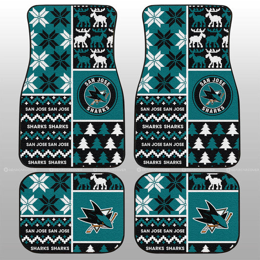 San Jose Sharks Car Floor Mats Custom Ugly Style Car Accessories - Gearcarcover - 1