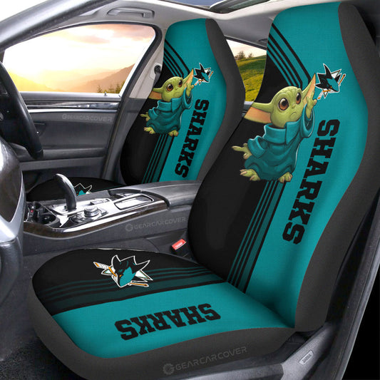 San Jose Sharks Car Seat Covers Baby Yoda Car Accessories - Gearcarcover - 1