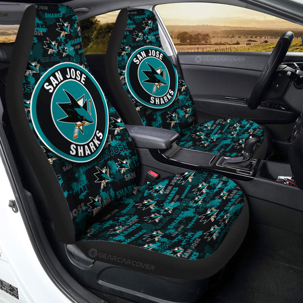 San Jose Sharks Car Seat Covers Custom Car Accessories - Gearcarcover - 2