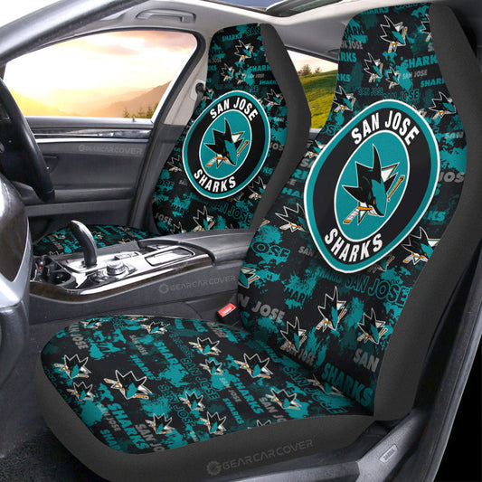 San Jose Sharks Car Seat Covers Custom Car Accessories - Gearcarcover - 1