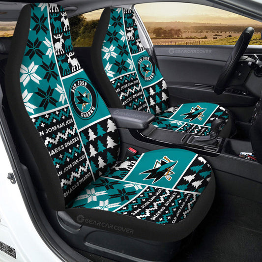 San Jose Sharks Car Seat Covers Custom Ugly Style Car Accessories - Gearcarcover - 2