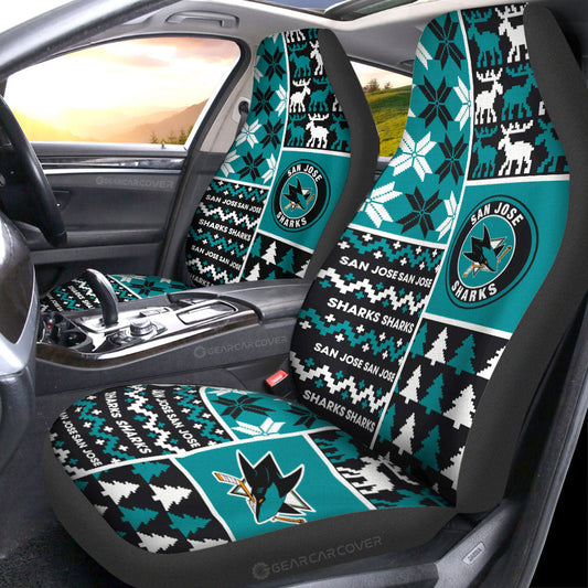 San Jose Sharks Car Seat Covers Custom Ugly Style Car Accessories - Gearcarcover - 1