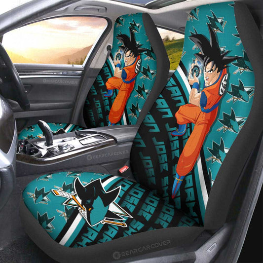San Jose Sharks Car Seat Covers Goku Car Decorations For Fans - Gearcarcover - 2