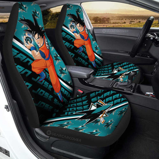 San Jose Sharks Car Seat Covers Goku Car Decorations For Fans - Gearcarcover - 1