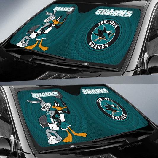 San Jose Sharks Car Sunshade Custom Car Accessories - Gearcarcover - 2