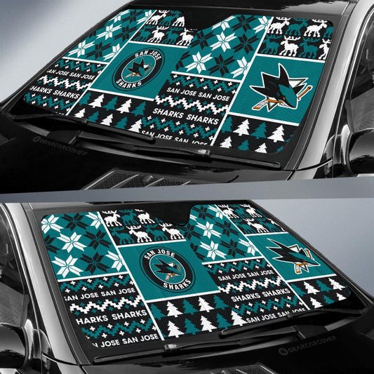 San Jose Sharks Car Sunshade Custom Ugly Style Car Accessories - Gearcarcover - 2