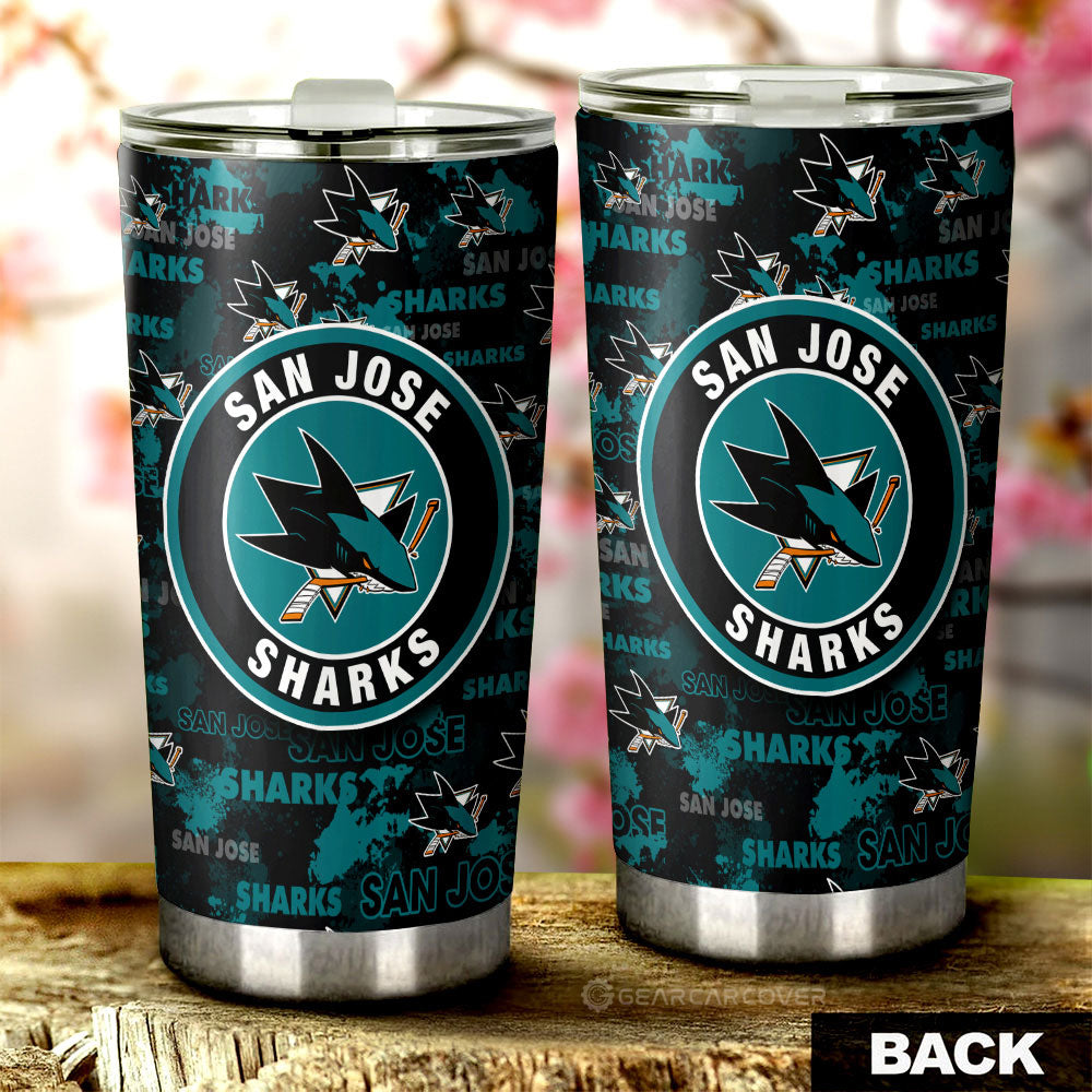 San Jose Sharks Tumbler Cup Custom Car Accessories - Gearcarcover - 2