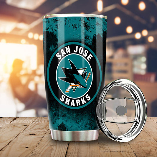 San Jose Sharks Tumbler Cup Custom Car Accessories - Gearcarcover - 2