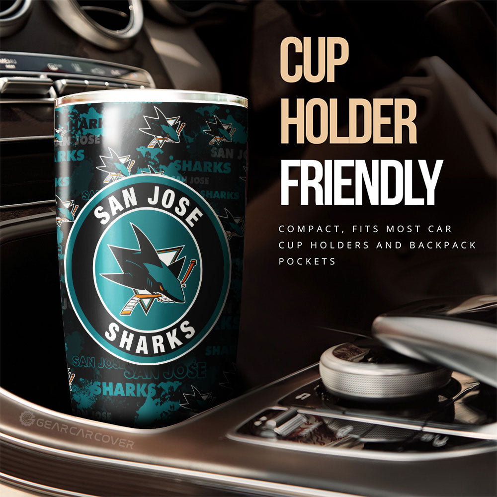 San Jose Sharks Tumbler Cup Custom Car Accessories - Gearcarcover - 3