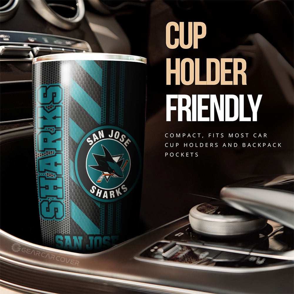 San Jose Sharks Tumbler Cup Custom Car Accessories - Gearcarcover - 3