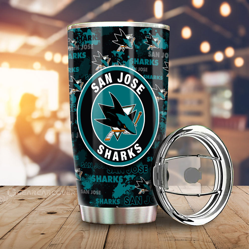 San Jose Sharks Tumbler Cup Custom Car Accessories - Gearcarcover - 1