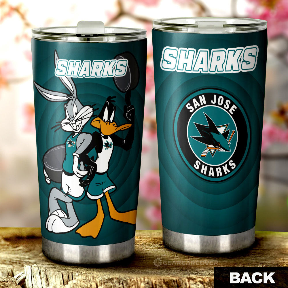 San Jose Sharks Tumbler Cup Custom Car Accessories - Gearcarcover - 1