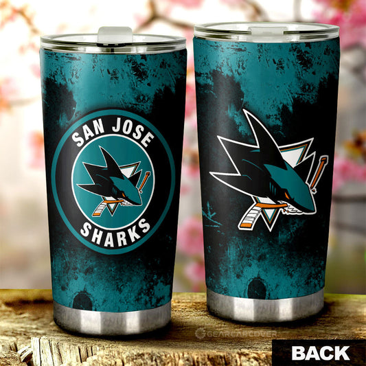 San Jose Sharks Tumbler Cup Custom Car Accessories - Gearcarcover - 1